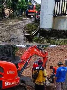 Dinas PU Bandar Lampung Gerak Cepat Atasi Robohnya Tembok Perumahan yang Picu Banjir