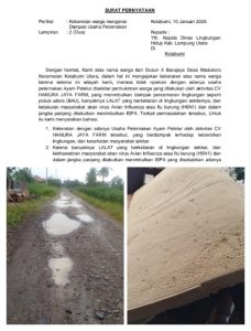 Polusi, Lalat, dan Ancaman Penyakit, Warga Dusun X Barujaya Desak Peternakan Ayam CV Hanura Jaya Farm Ditutup