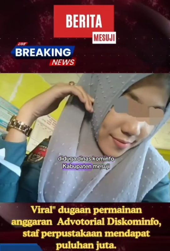 Viral” Staf perpustakaan mendapat puluhan juta Rupiah Dari anggaran Adventorial Diskominfo Mesuji