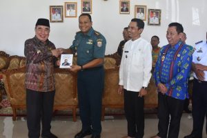Danlanal Lampung Tinjau Posal Kota Agung dan Audiensi dengan Bupati Tanggamus