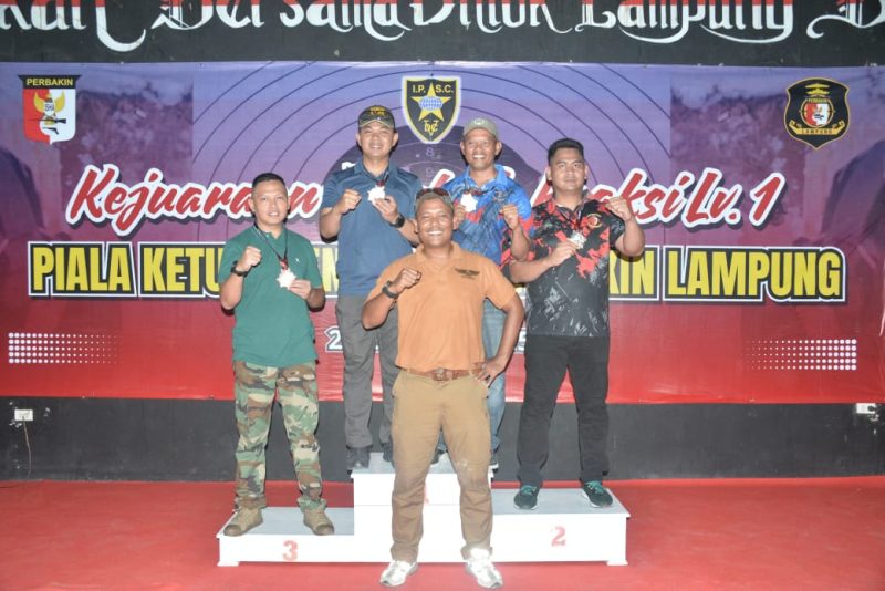Atlet Brigif 4 Mar/BS Mengikuti Kejuaraan Menembak Piala Ketua Pengprov Perbakin Lampung