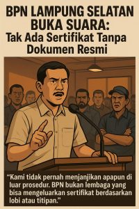 BPN Lampung Selatan Buka Suara: Tak Ada Sertifikat Tanpa Dokumen Resmi