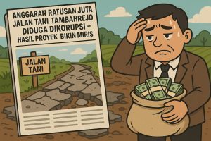 Anggaran Ratusan Juta Jalan Tani Tambahrejo Diduga Dikorupsi, Hasil Proyek Bikin Miris