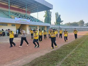 Polres Lampung Utara Gelar Tes Kesamaptaan Jasmani dan Ujian Beladiri Polri Berkala Semester ll Tahun 2025
