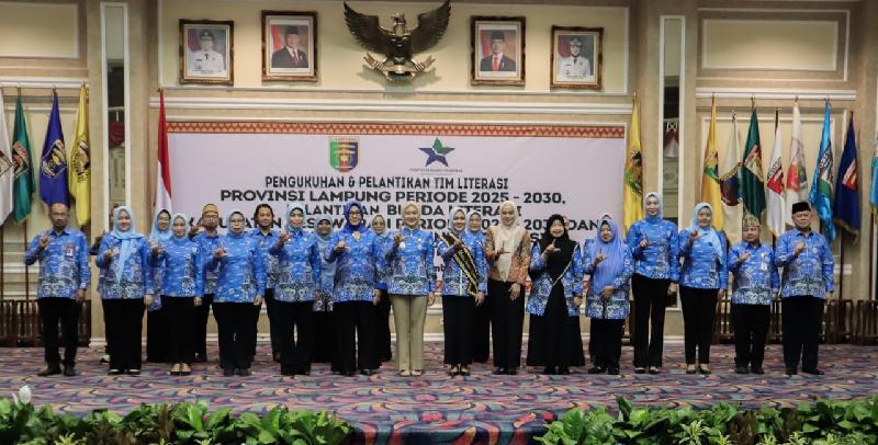 Pelantikan Tim Literasi Lampung: Bunda Literasi Ajak Sinergi Ciptakan Generasi Emas Berdaya Saing