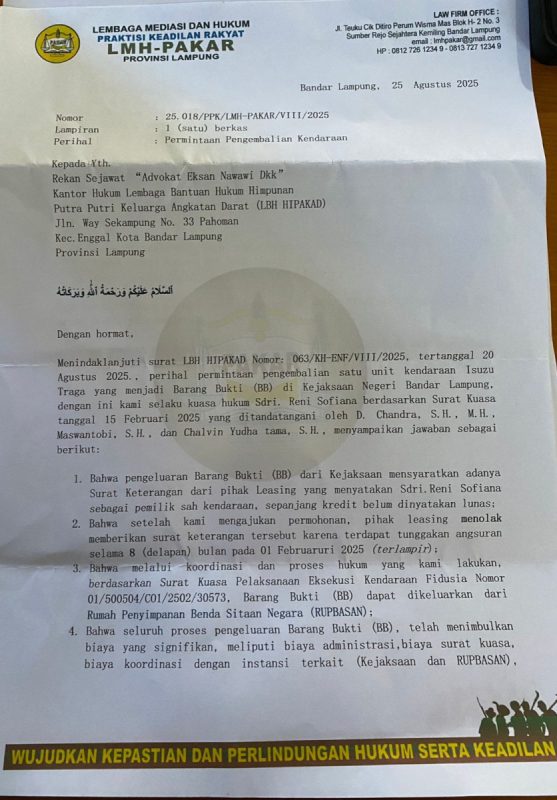 Diduga Tahan Mobil Klien, Pengacara Dipertanyakan Integritasnya