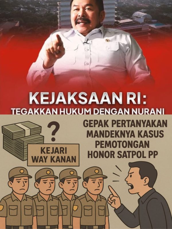 Gepak Lampung Soroti Mandeknya Kasus Pemotongan Honor Satpol PP Way Kanan di Kejari